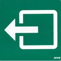 Pictogram sticker nooduitgang markering